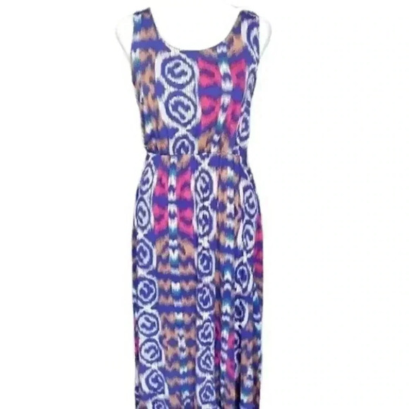 Felicity & Coco High Low Printed Maxi Dress M - Picture 2 of 11